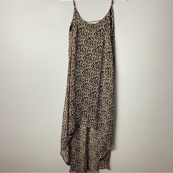 DEX leopard print hi low maxi spaghetti strap casual summer dress - Picture 2 of 10